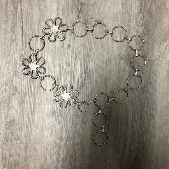 Vintage Accessories Vintage Silver Daisy Chain Belt Y2k Flower